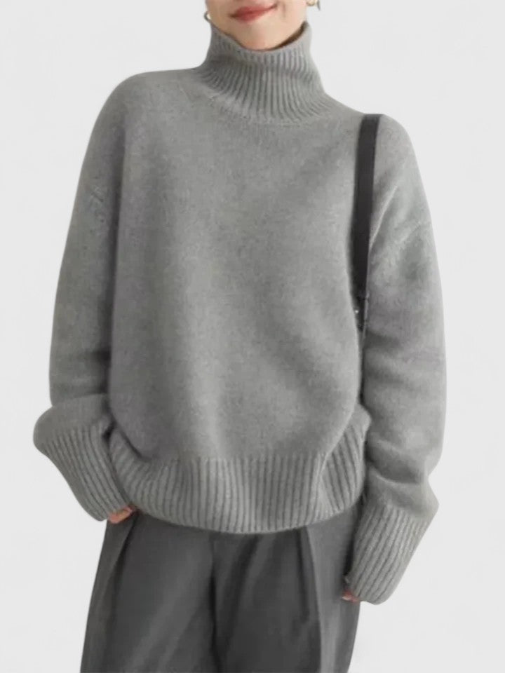Althea | Eleganter Pullover mit hohem Kragen