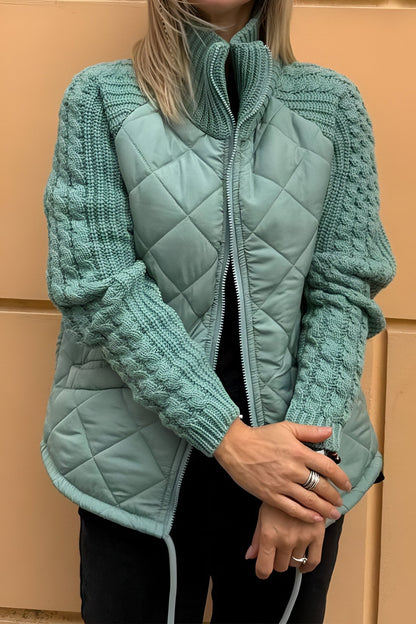 Therese | Zipfeljacke aus Patchwork-Strick