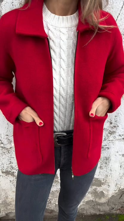 Fulvia | Elegante Jacke mit Revers und Reißverschluss