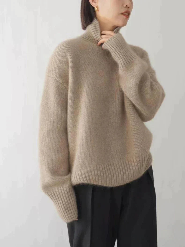 Claudine | Strickpullover mit hohem Kragen