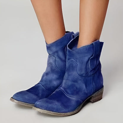 Élisee™ | Zeitlose Wildleder-Stiefeletten Blau