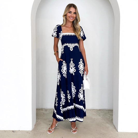 Viraelis - Geregen Elegante Jurk