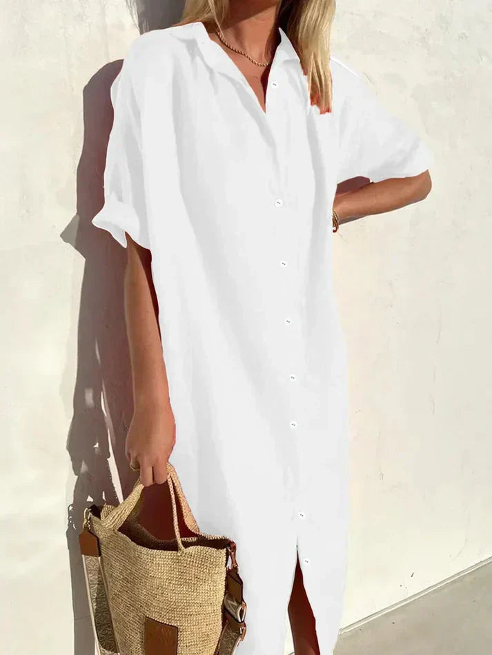 Valeria - Lässiges Strandkleid mit Knöpfen | Stilvoll und Komfortabel