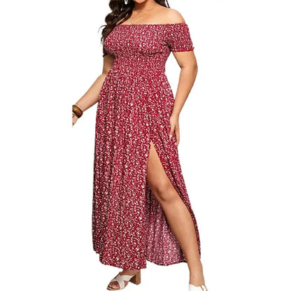 Valeria - elegante Off-Shoulder Strandkleid in großen Größen