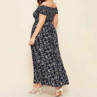 Valeria - elegante Off-Shoulder Strandkleid in großen Größen