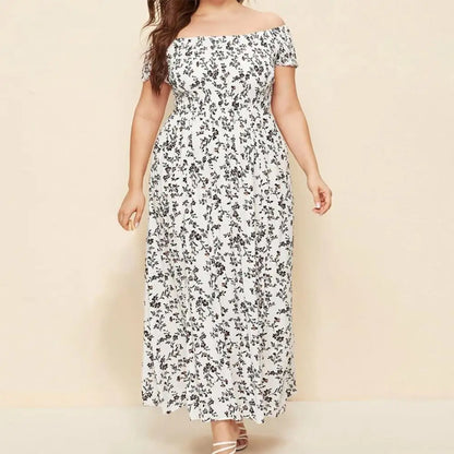 Valeria - elegante Off-Shoulder Strandkleid in großen Größen