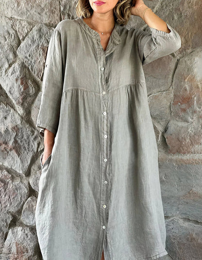 SKYE - Strandkleid aus Baumwolle und Leinen