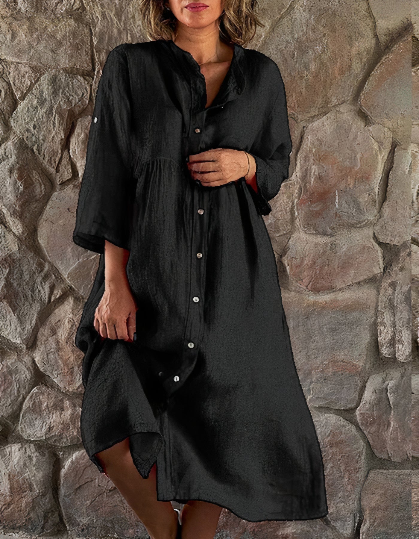 SKYE - Strandkleid aus Baumwolle und Leinen