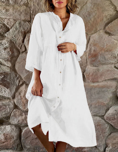 SKYE - Strandkleid aus Baumwolle und Leinen