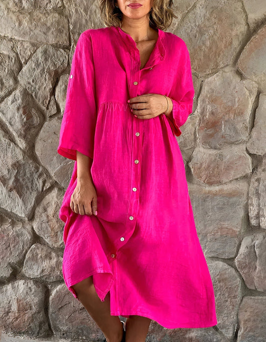 SKYE - Strandkleid aus Baumwolle und Leinen