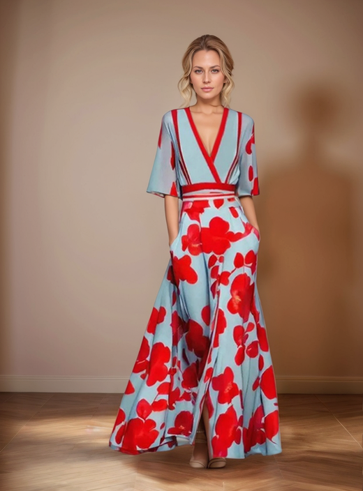 Viraelis - Bunte Blumenkleid
