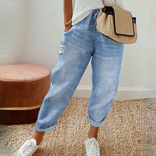 Blaue Cozy Fit Jeans - stilvolle Damenhosen für lässige Anlässe