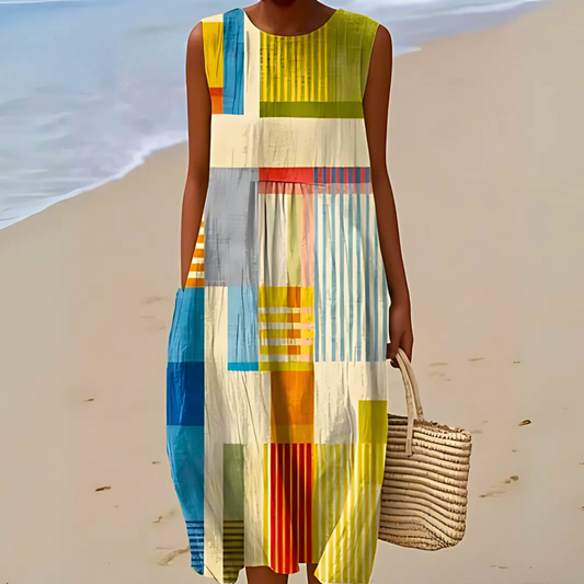 Liv | Moderne Patchwork Kleid