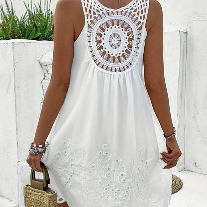Rüschens Mouwloze Kleid Strandurlaub Rock