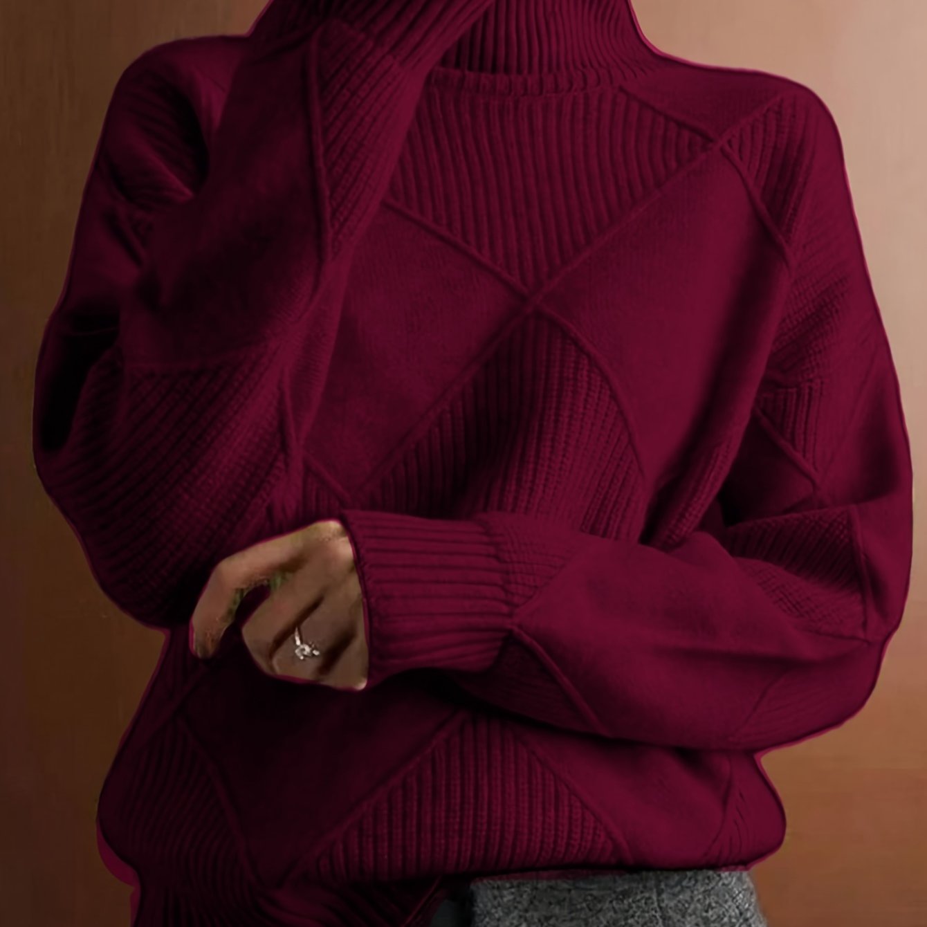 Ameline | Strickpullover mit hohem Kragen