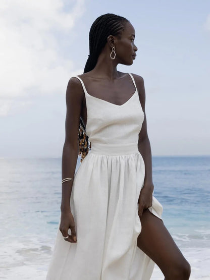 Desirae - lässiges Strandkleid mit offenem Rücken