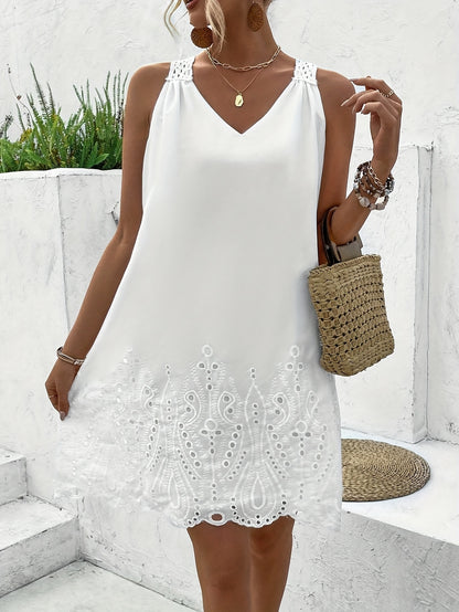 Rüschens Mouwloze Kleid Strandurlaub Rock