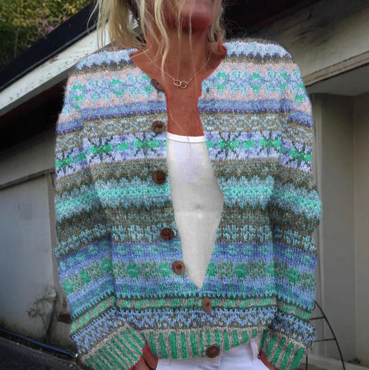 Lotte | Blaues Jackett mit Print