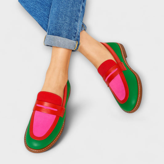 Nyla – Farbblock Loafers im Casual-Stil
