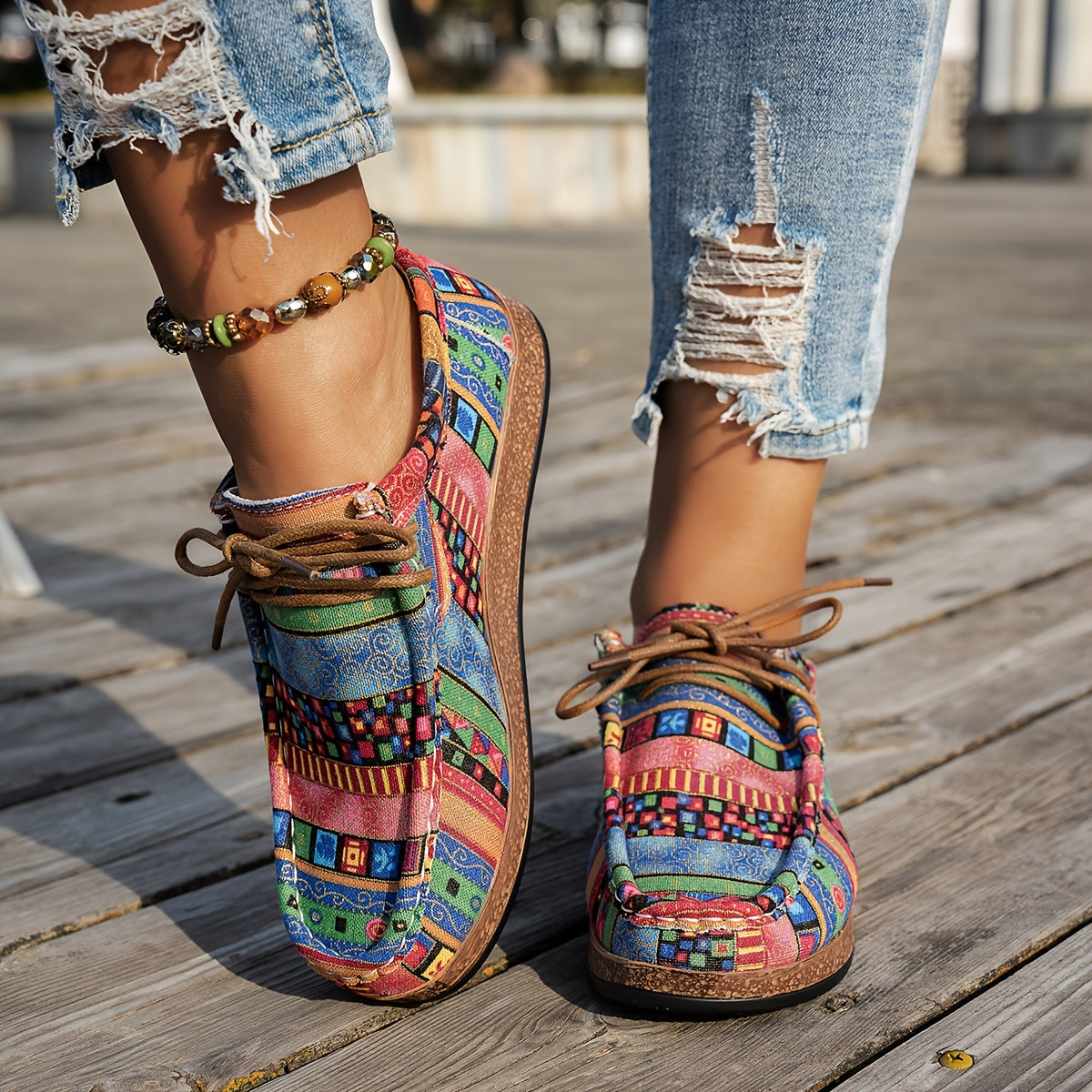Beeckhoven™ | Bunte Retro Damenschuhe