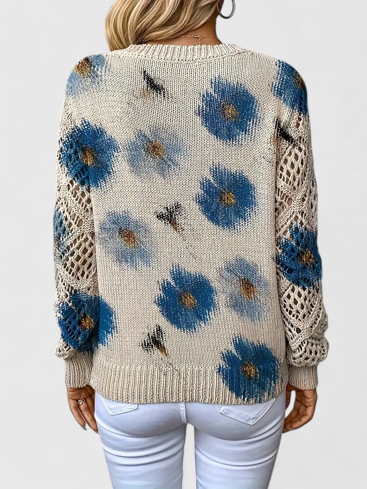 Aurélie | Eleganter Pullover mit Blumendesign