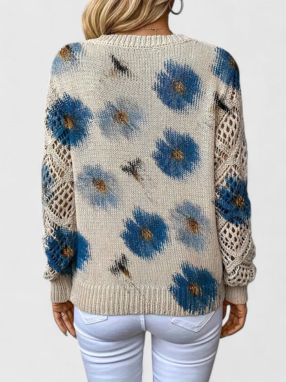 Aurélie | Eleganter Pullover mit Blumendesign