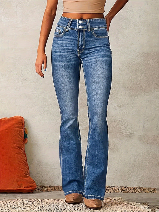 Aya | Hochtaillierte, ausgestellte Jeans