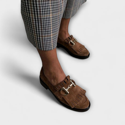 Fleur – Brauner Loafer mit runder Spitze