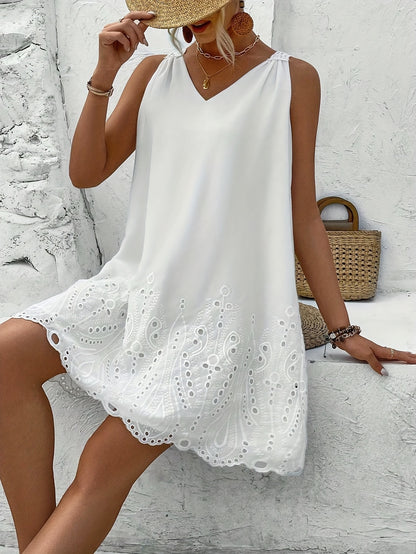 Rüschens Mouwloze Kleid Strandurlaub Rock