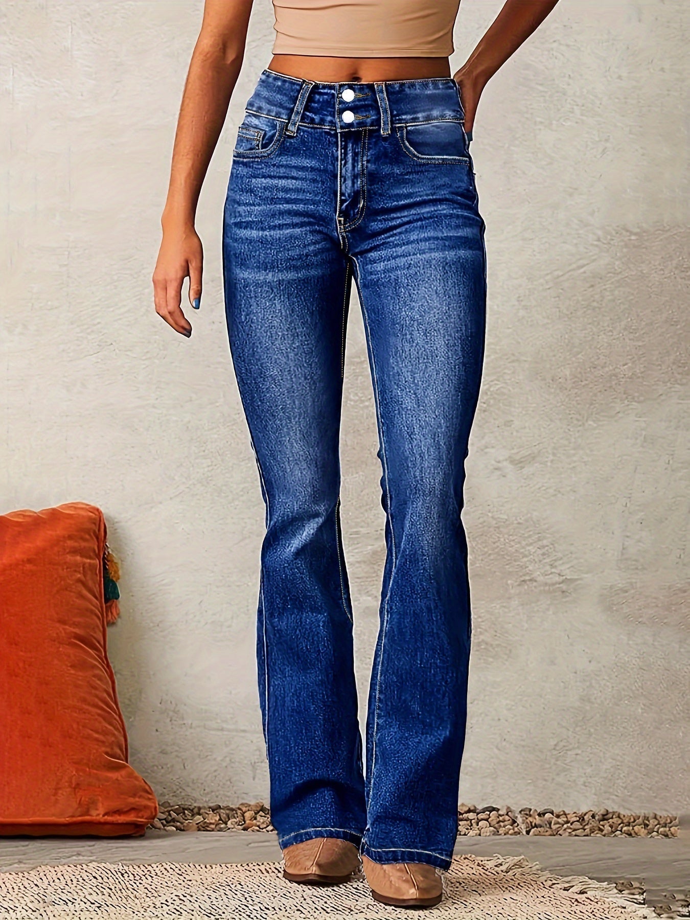 Aya | Hochtaillierte, ausgestellte Jeans