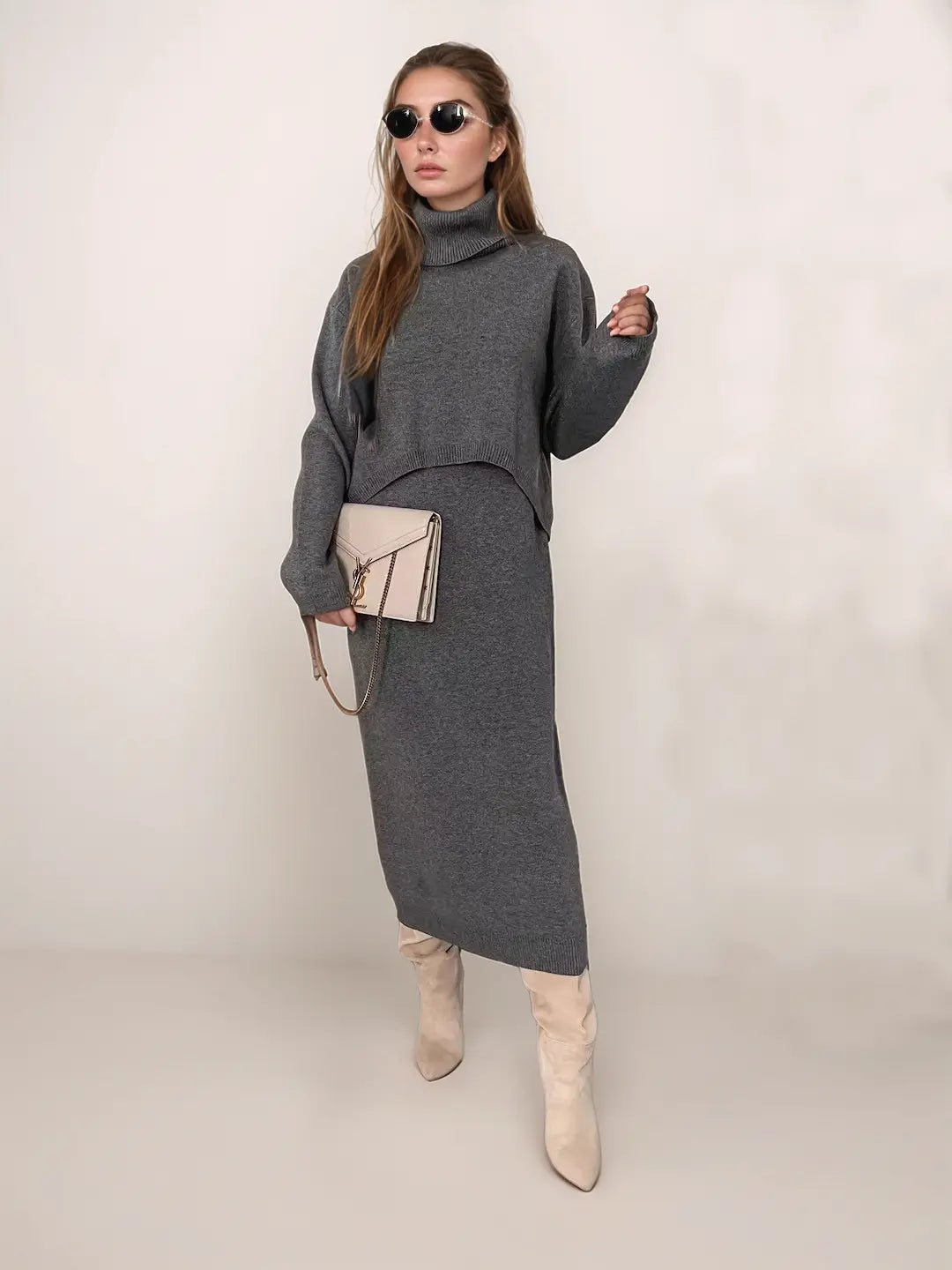 Sairan - Zweiteiliges Set mit Rollkragenpullover