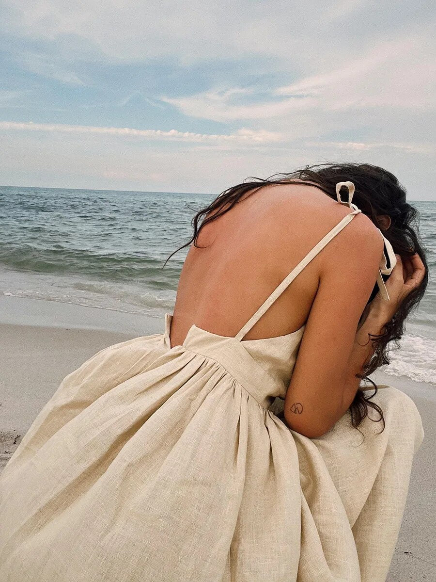 Desirae - lässiges Strandkleid mit offenem Rücken